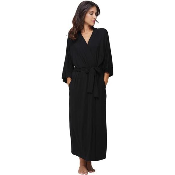 Women's Soft Robes Long Bath Robes Full Length Kimonos Sleepwear Dressing - Picture 9 of 14